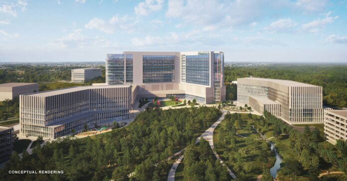 Artist rendering of N.C. Children's Hospital.